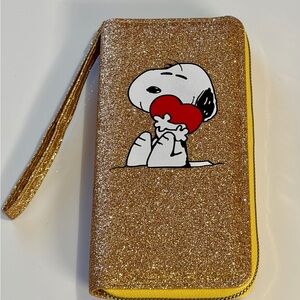 Snoopy Golden Glitter Wallet